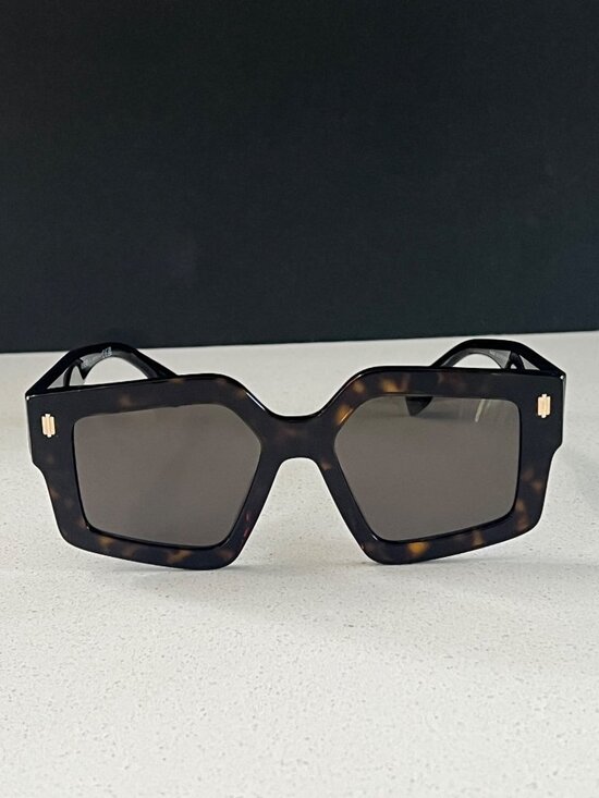 FENDI Roma FE401621 52E  52MM Square TURQUOISE BROWN Sunglasses main image 4
